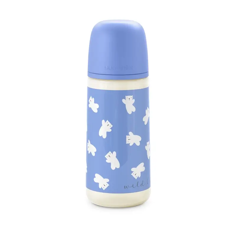 Suavinex Biberón Tetina Sx Pro De Flujo Denso (L) +6 Meses Wild&Free Azul, 360 ml - Image 8