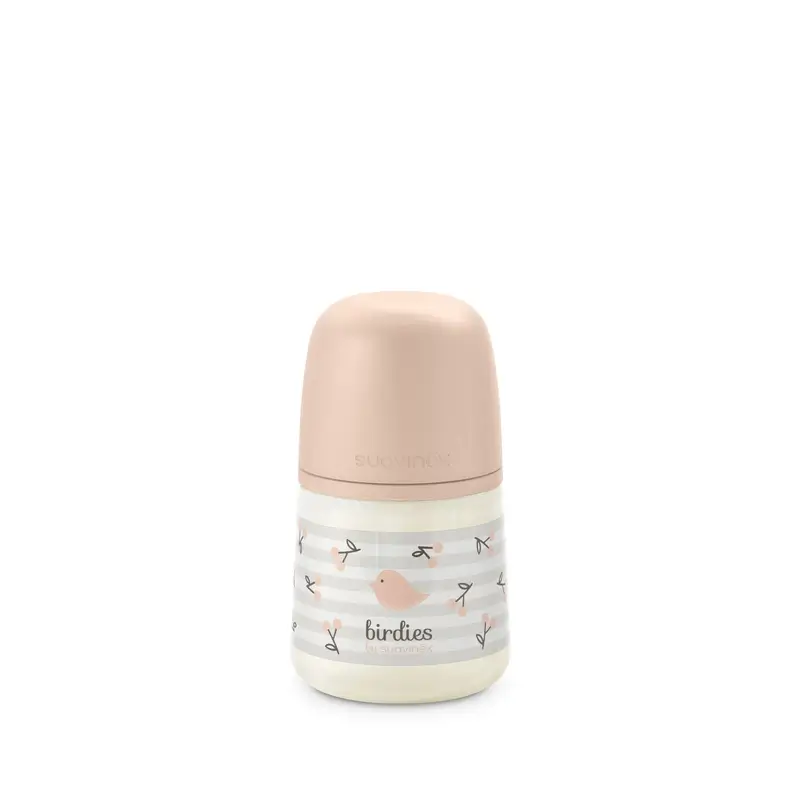 Suavinex Biberón Tetina Sx Pro Flujo Lento (S) +0 Meses Birdies Rosa, 150 ml - Image 10