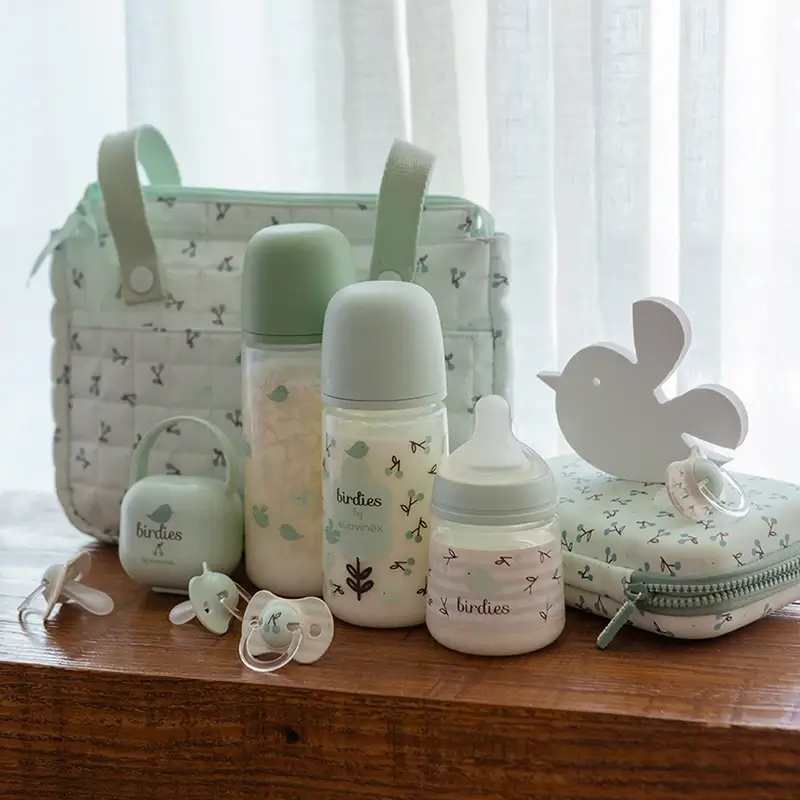 Suavinex Biberón Tetina Sx Pro Flujo Lento (S) +0 Meses Birdies Verde, 150 ml - Image 9