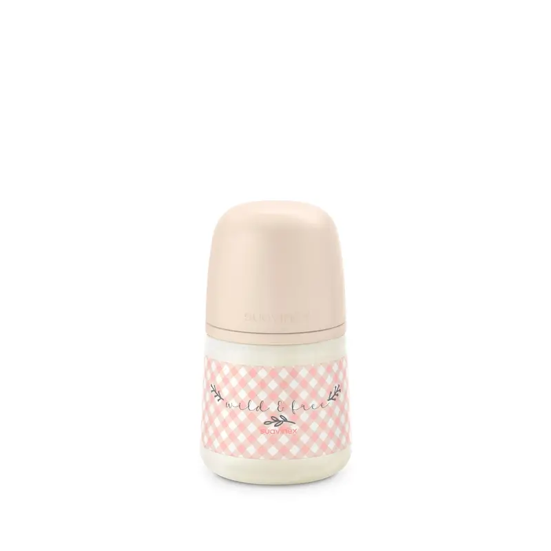 Suavinex Biberón Tetina Sx Pro Flujo Lento (S) +0 Meses Wild&Free Rosa, 150 ml - Image 6