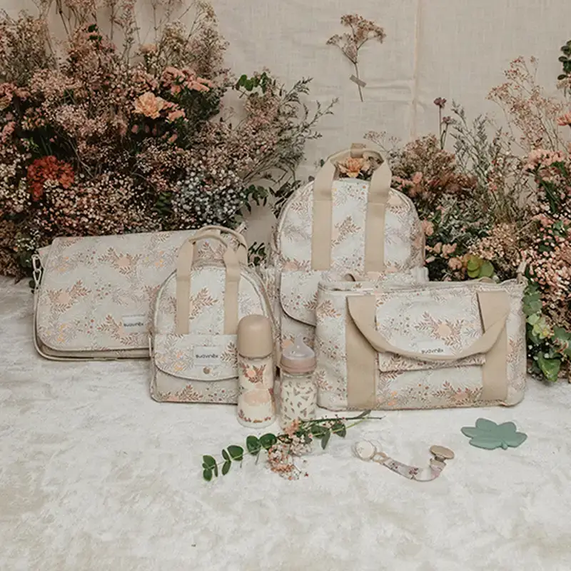 Suavinex Bolso Maternidad Bandolera Estampado Poetry Beige - Image 6