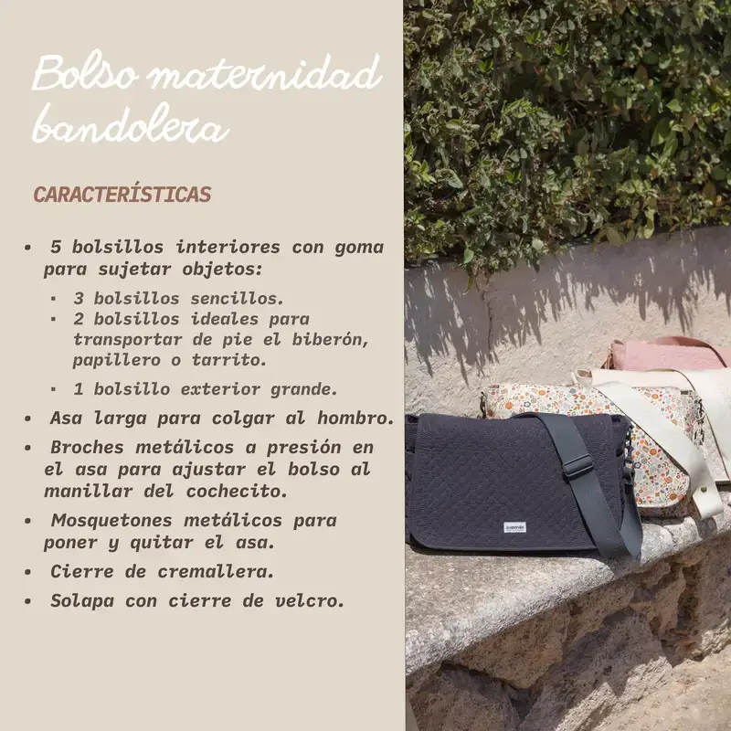 Suavinex Bolso Maternidad Bandolera, Gris - Image 7