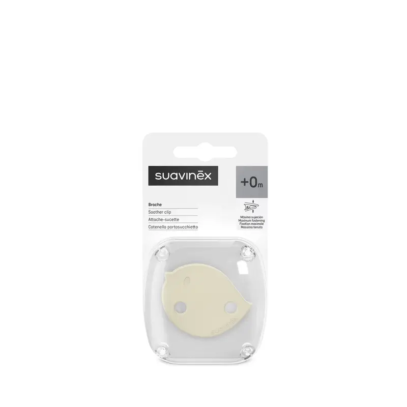 Suavinex Broche Pinza Sujetachupetes +0 Meses Birdies Beige - Image 4