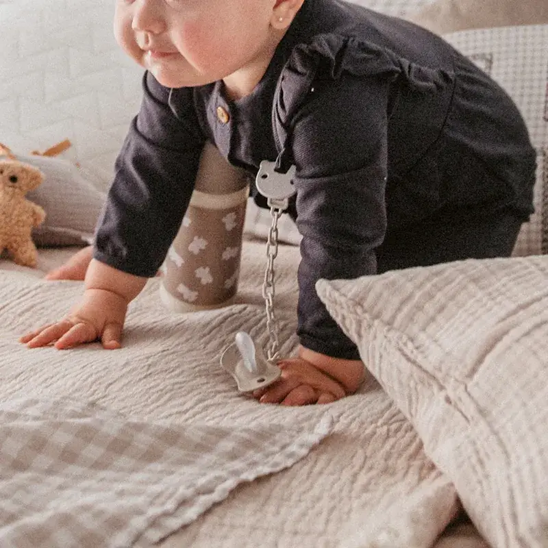 Suavinex Broche Pinza Sujetachupetes +0 Meses Wild&Free Beige - Image 5