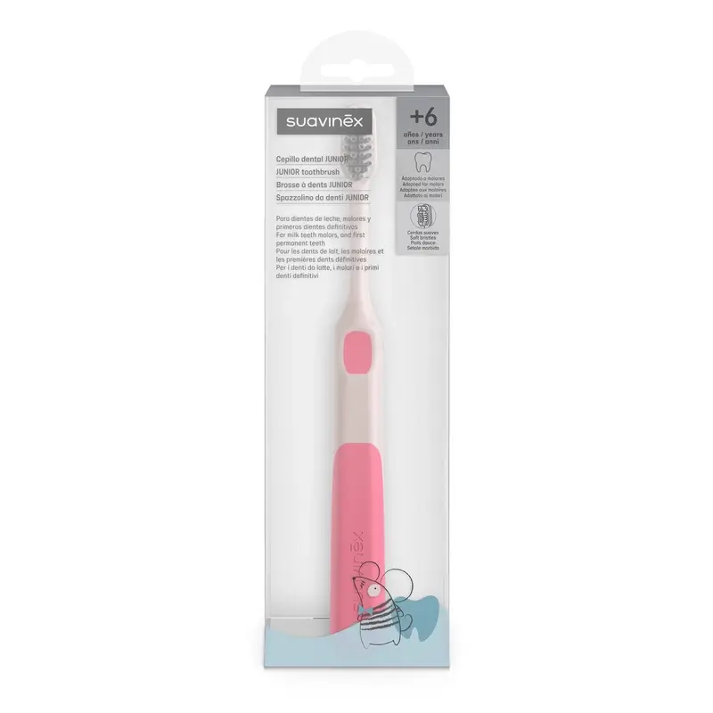 Suavinex Cepillo De Dientes Infantil +6 Años, Rosa - Image 4