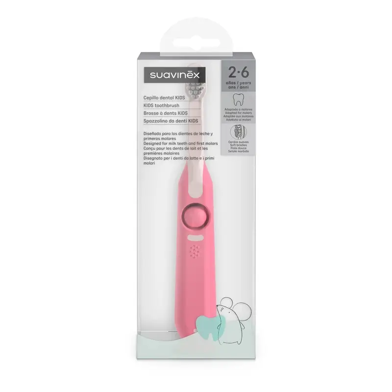 Suavinex Cepillo De Dientes Infantil De 2 A 6 Años, Rosa - Image 4