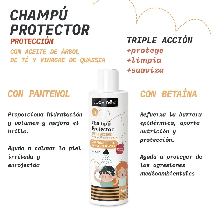 Suavinex Champú Antipiojos, +6 Meses, 250 Ml - Image 5
