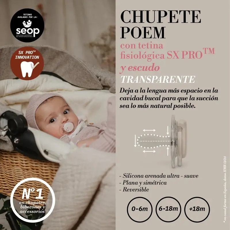 Suavinex Chupete Sx Pro 6/18 Meses, Poetry Rosa - Image 7