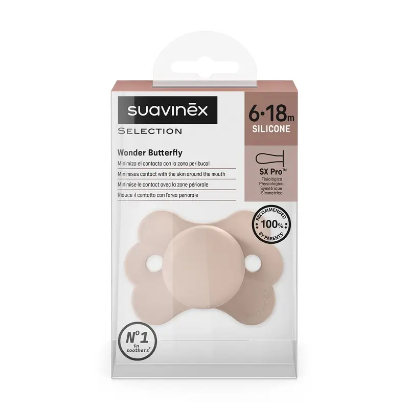 Suavinex Chupete Sx Pro 6/18 Meses, Wonderland Rosa Liso - Image 3