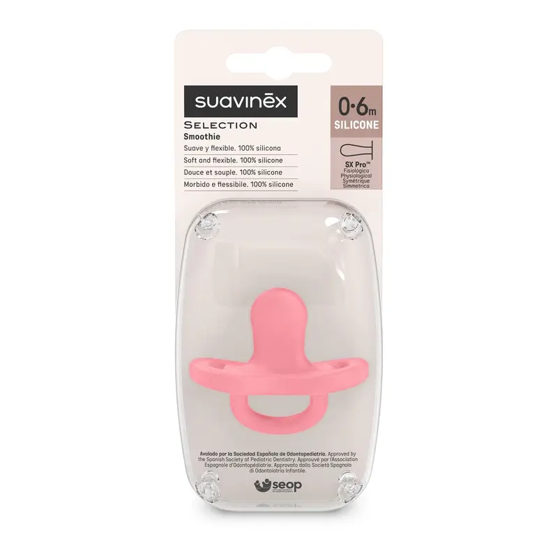 Suavinex Chupete Todo Silicona Fisiológico Sx Pro, 0/6 Meses, Fuchsia - Image 3