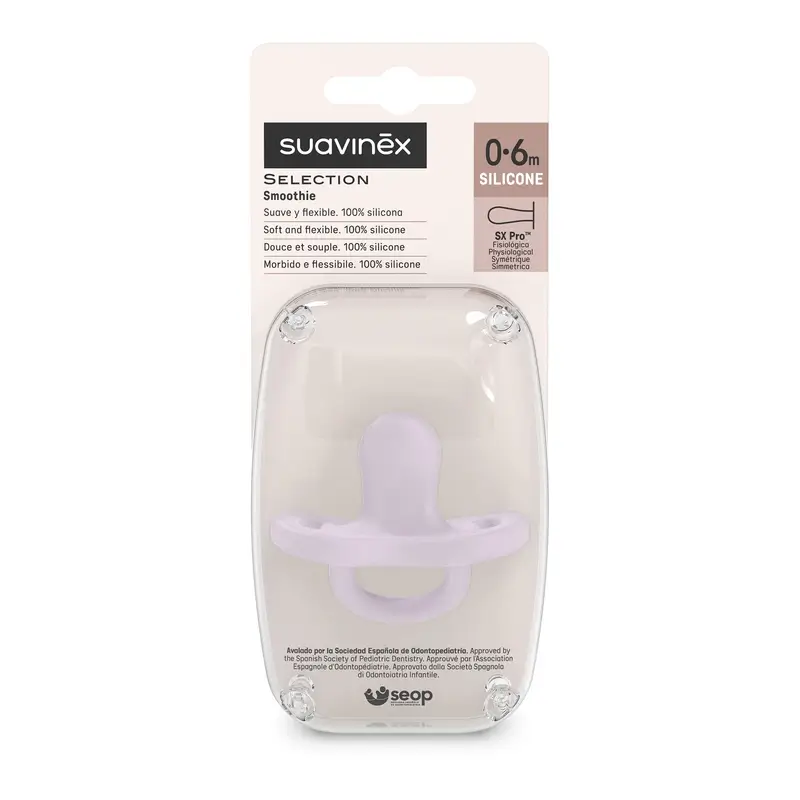 Suavinex Chupete Todo Silicona Fisiológico Sx Pro, 0/6 Meses, Lavender - Image 3