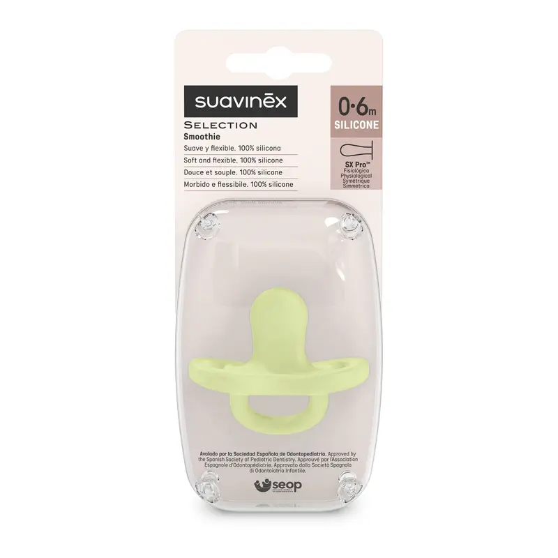 Suavinex Chupete Todo Silicona Fisiológico Sx Pro, 0/6 Meses, Lima - Image 3