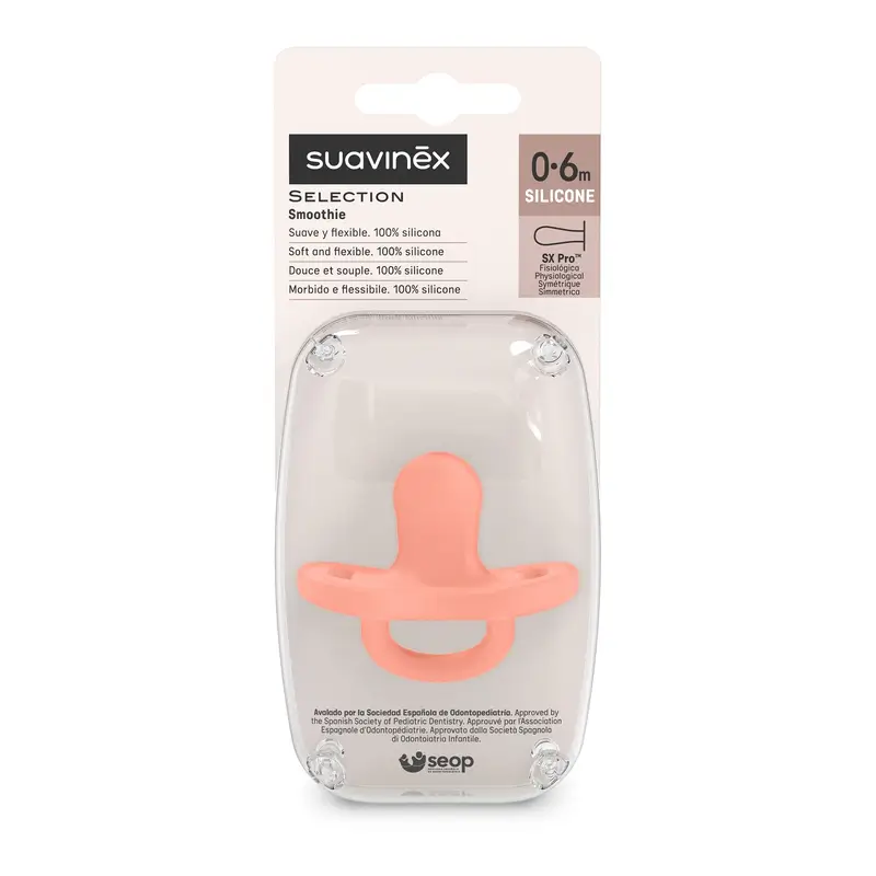 Suavinex Chupete Todo Silicona Fisiológico Sx Pro, 0/6 Meses, Peach Pink - Image 3