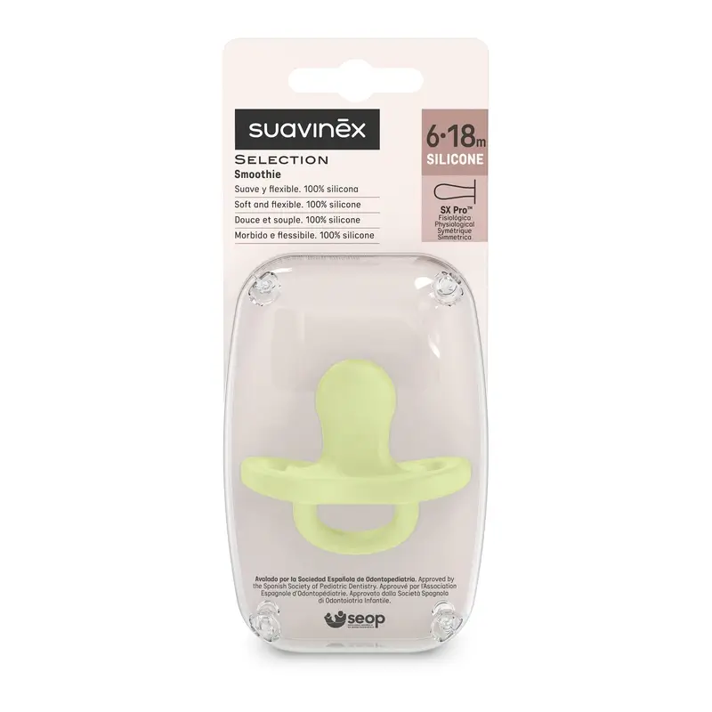 Suavinex Chupete Todo Silicona Fisiológico Sx Pro, 6/18 Meses, Lima - Image 3
