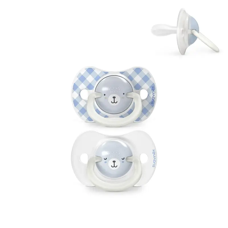 Suavinex Chupetes Nocturnos Night & Day Tetina Sx Pro 0/6 Meses Azul, 2 unidades - Image 2