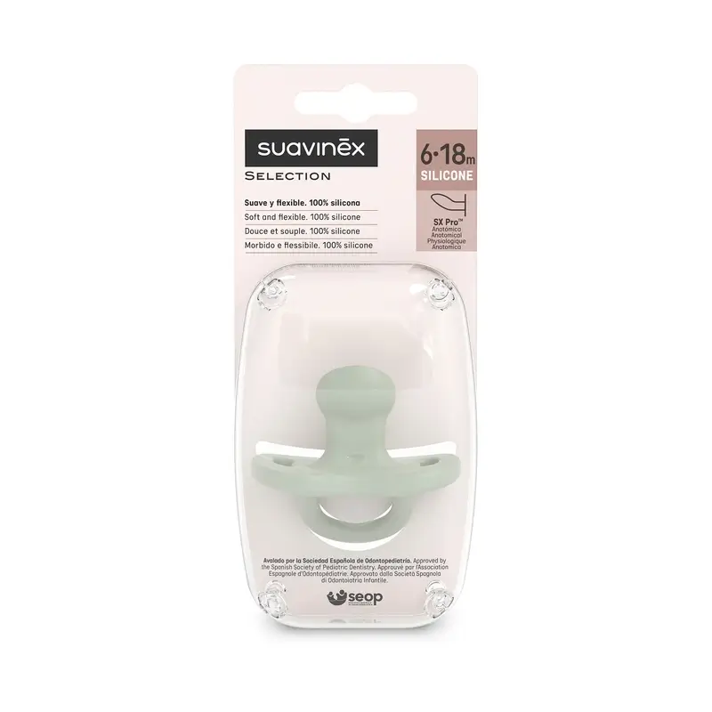 Suavinex Chupetes Tetina Sx Pro 6/18 Meses Colour Essence Verde - Image 3
