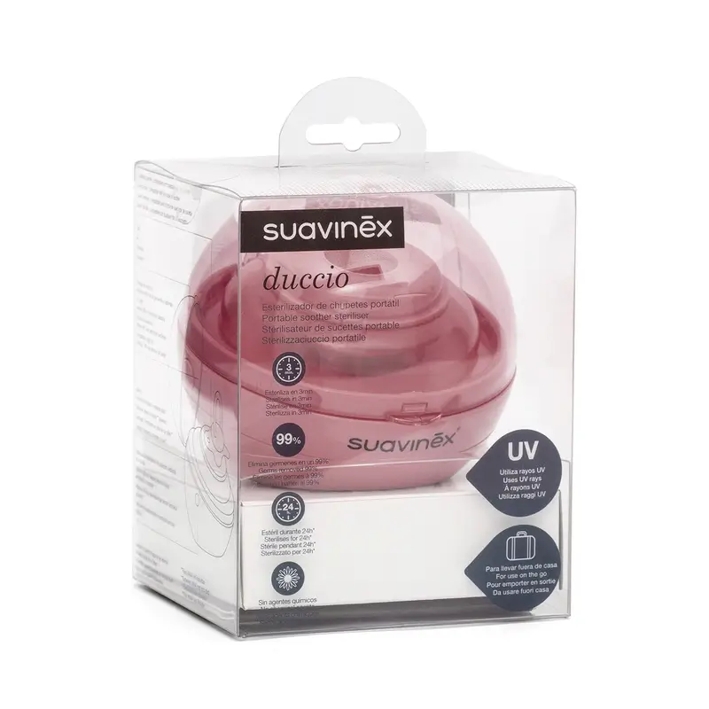 Suavinex Esterilizador De Chupetes Uv Duccio, Rosa - Image 2