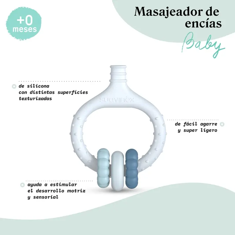 Suavinex Masajeador De Encías Para Bebés +0 Meses, Azul - Image 4