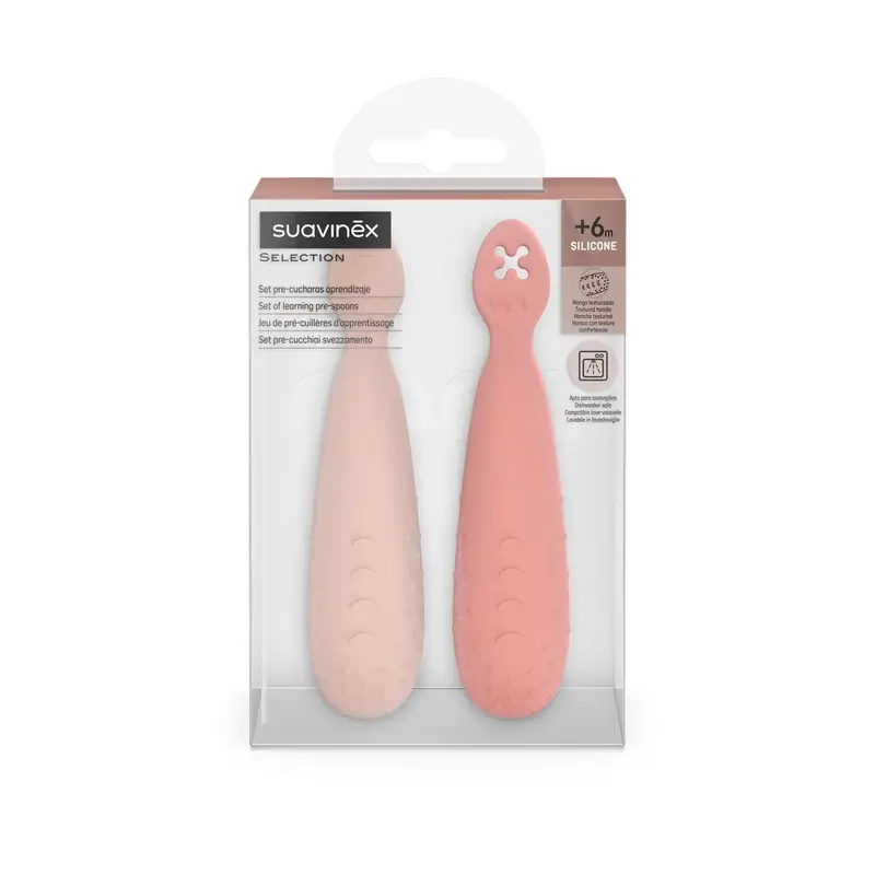 Suavinex Pack 2 Precucharas De Silicona, +6 Meses, Rosa - Image 3