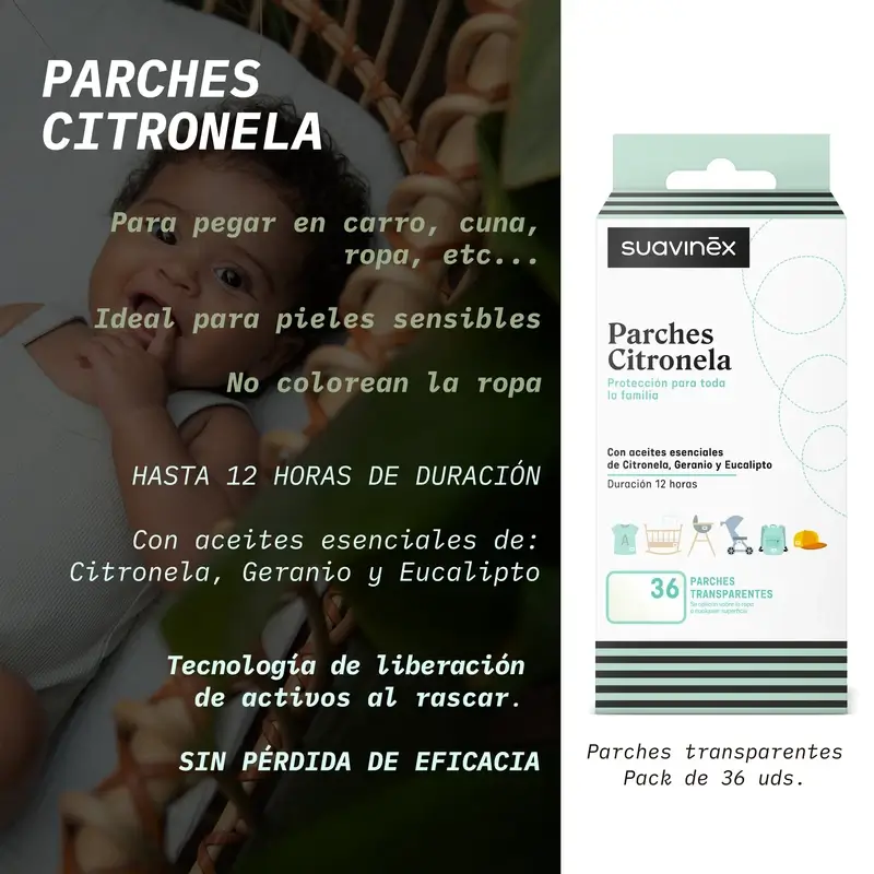 Suavinex Parches De Citronela Antimosquitos, 36 Unidades - Image 3