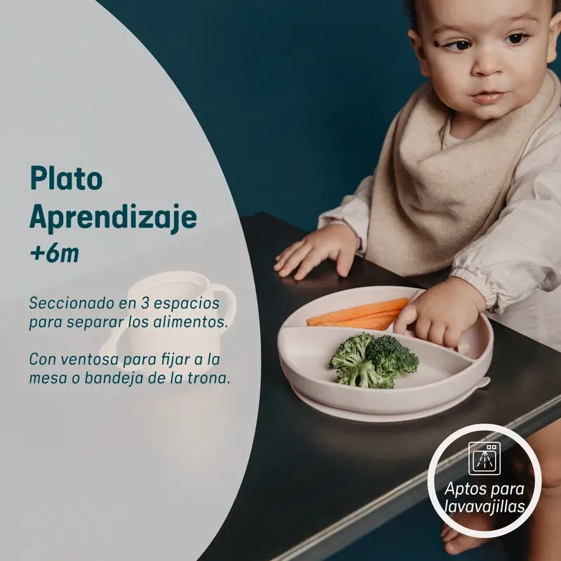 Suavinex Plato De Silicona Con Ventosa Y Divisiones, +6 Meses, Beige - Image 7