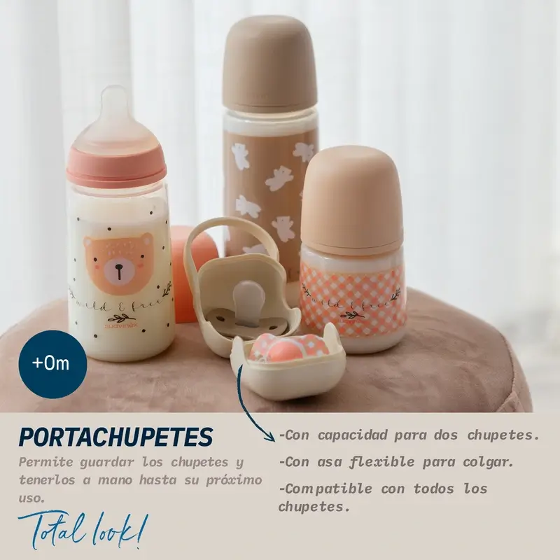 Suavinex Portachupetes +0 Meses Wild&Free Rosa - Image 2