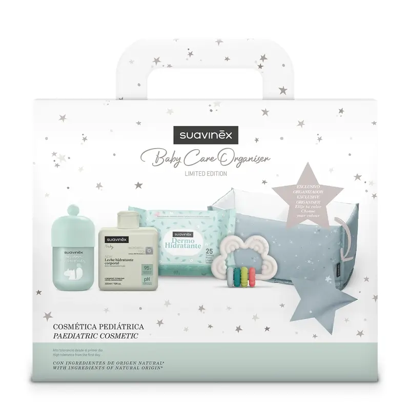 Suavinex Regalo Bebés Leche 300 Ml + Baby Cologne Memories 100 Ml + Toallitas + Mordedor, Azul - Image 2