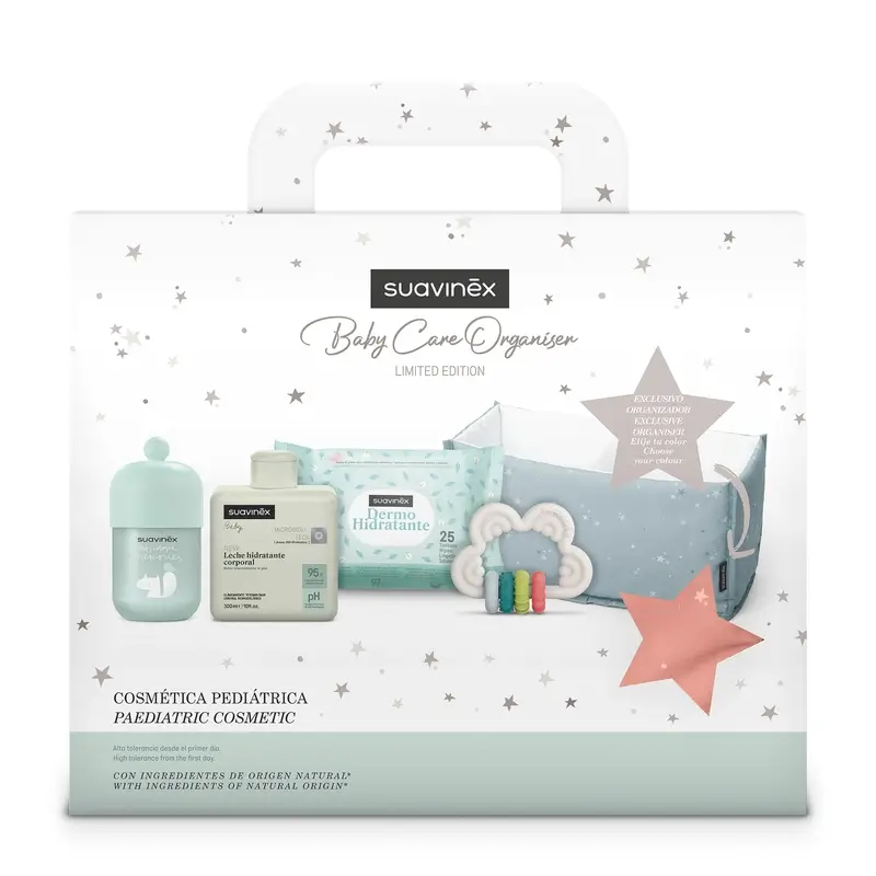 Suavinex Regalo Bebés Leche 300 Ml + Baby Cologne Memories 100 Ml + Toallitas + Mordedor, Rosa - Image 2
