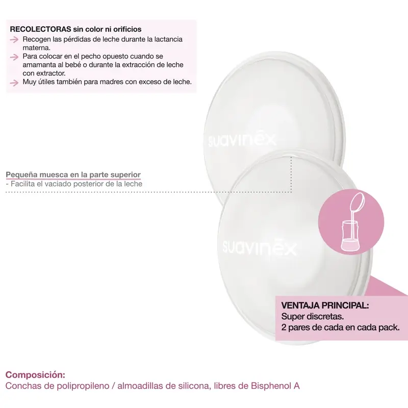 Suavinex Set 2 Conchas Protectoras Y 2 Conchas Recolectoras - Image 5