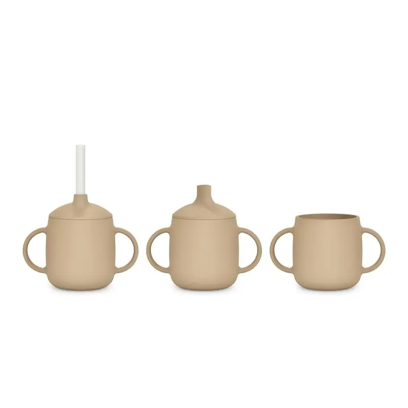 Suavinex Vaso Aprendizaje 3-En-1 De Silicona, +6 Meses, Beige - Image 3