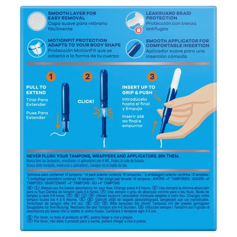 Tampax Pearl Compak Super Plus Tampones Con Aplicador, 20 Unidades - Image 3