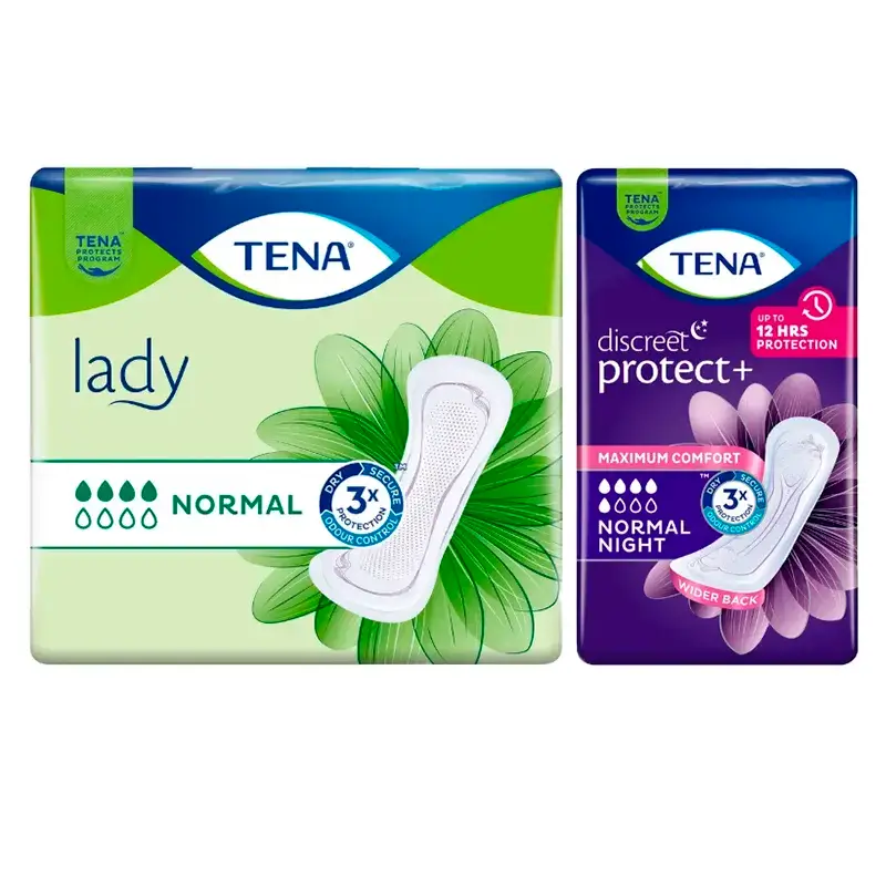 TENA Lady Normal 1 x 24 uds + TENA Discreet Normal Night 1 x 10 uds - 1 SEMANA