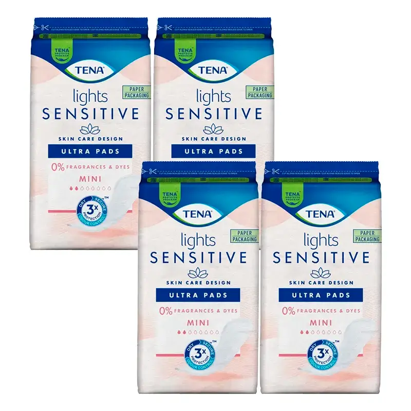 TENA Lights sensitive Mini Ultra 4 X 20 Unidades - recomendado menopausia