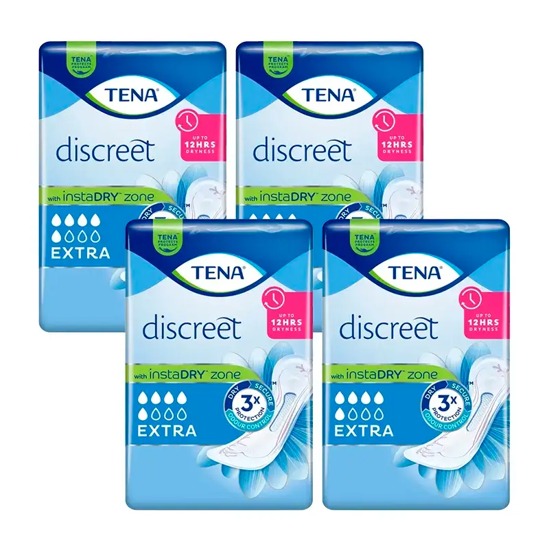 TENA Pack Discreet Extra Id, 4 X 20 Unidades