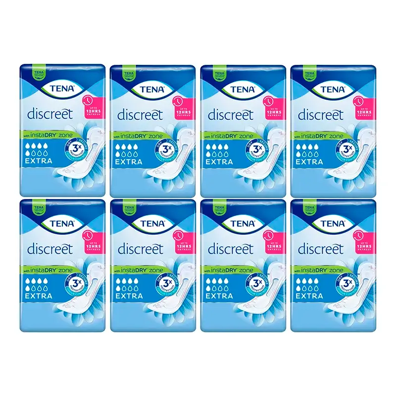TENA Pack Discreet Extra Id, 8 X 20 Unidades