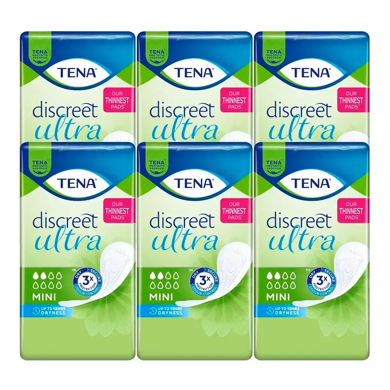 TENA Pack Discreet Mini, 6 X 20 Unidades