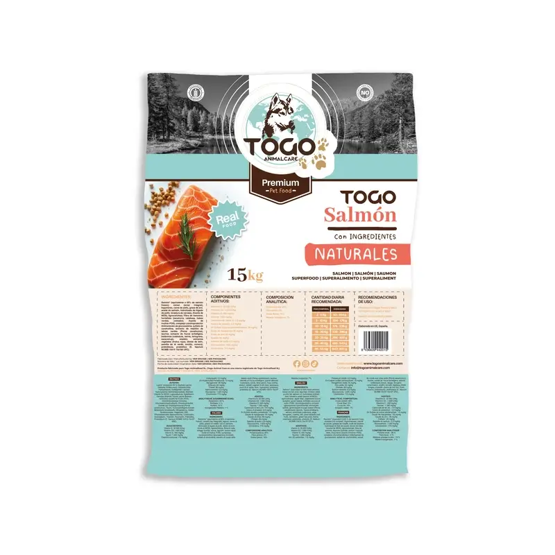 Togo Salmon Alimentación Seca, 15 kg - Image 2
