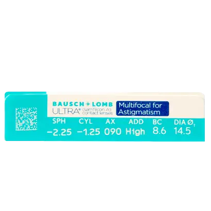 Ultra Lentillas Multifocales Para Astigmatismo Mensuales , 6 unidades - -5.00, -0.75, 180, 8.6, Alta, 14.50 - Image 3