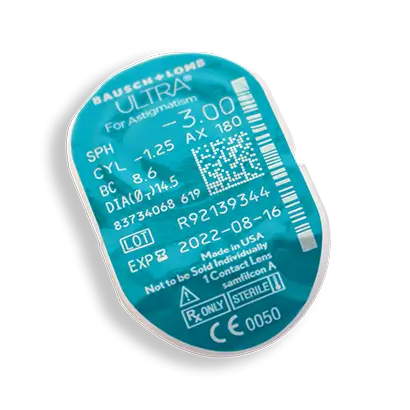 Ultra Lentillas Tóricas Mensuales , 3 unidades - +0.50, -2.75, 160, 8.6, 14.50 - Image 3