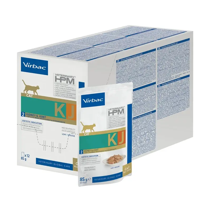 Virbac KJ2 Feline Kidney & Joint Comida Húmeda para Gatos ,12x85g - Image 5