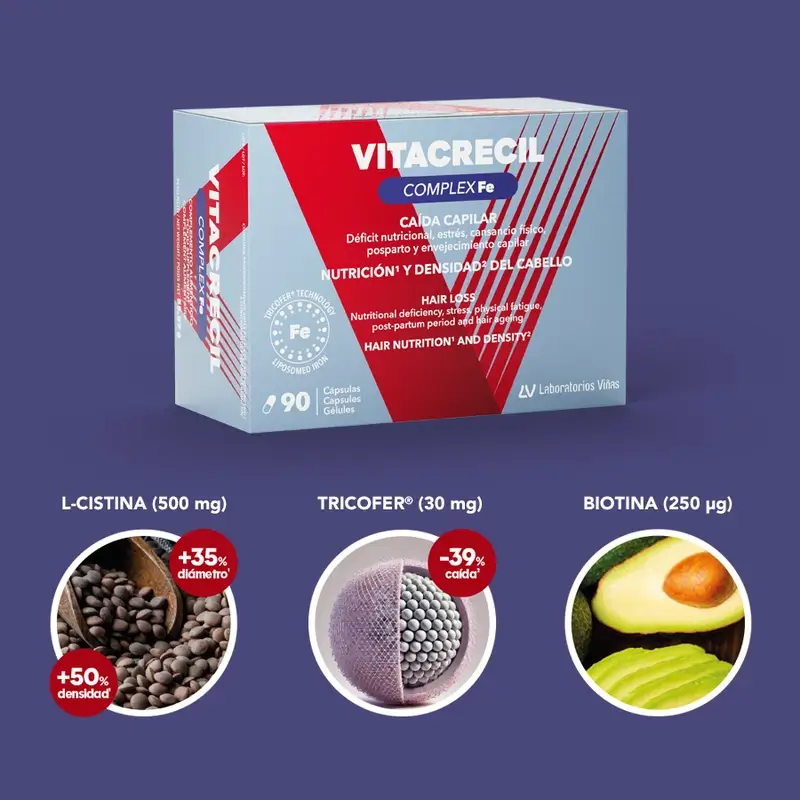 Vitacrecil Complex Fe, 90 Cápsulas - Image 3