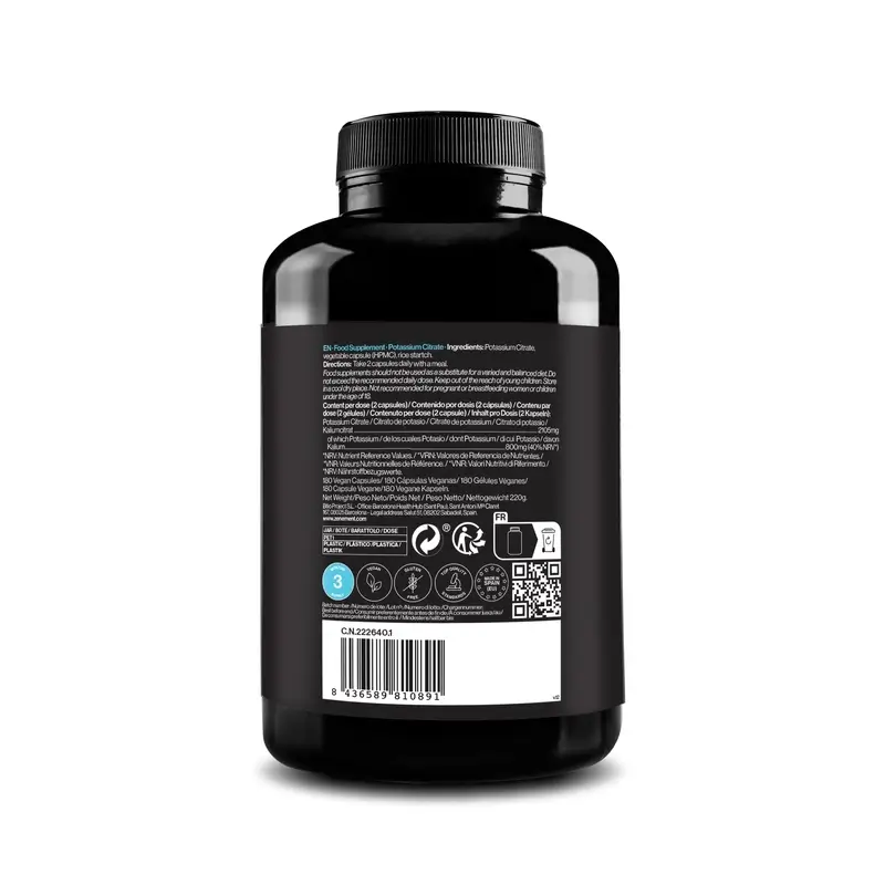 Zenement Citrato De Potasio 2105 Mg, 180 cápsulas veganas - Image 2