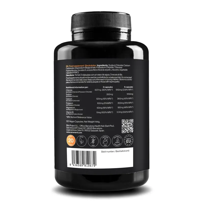 Zenement Electrolitos, 120 cápsulas veganas - Image 2