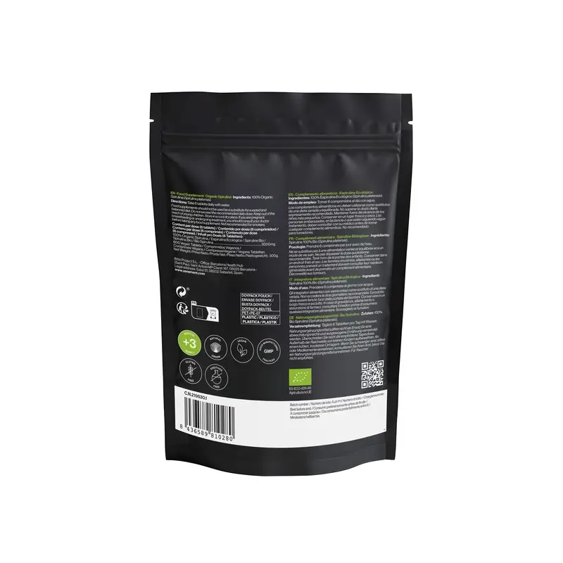 Zenement Espirulina Ecológica, 600 comprimidos veganos - Image 2