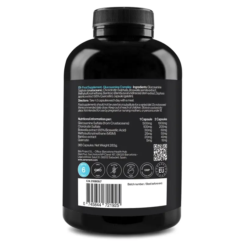Zenement Glucosamina Complex, 365 cápsulas - Image 4