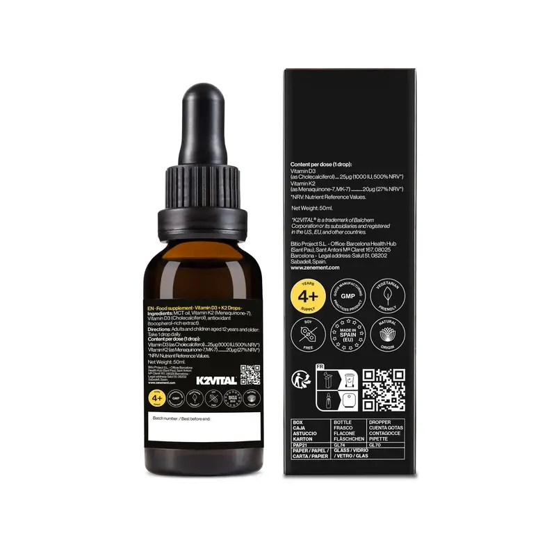 Zenement Vitamina D3 + K2 Gotas, 50 ml - Image 2